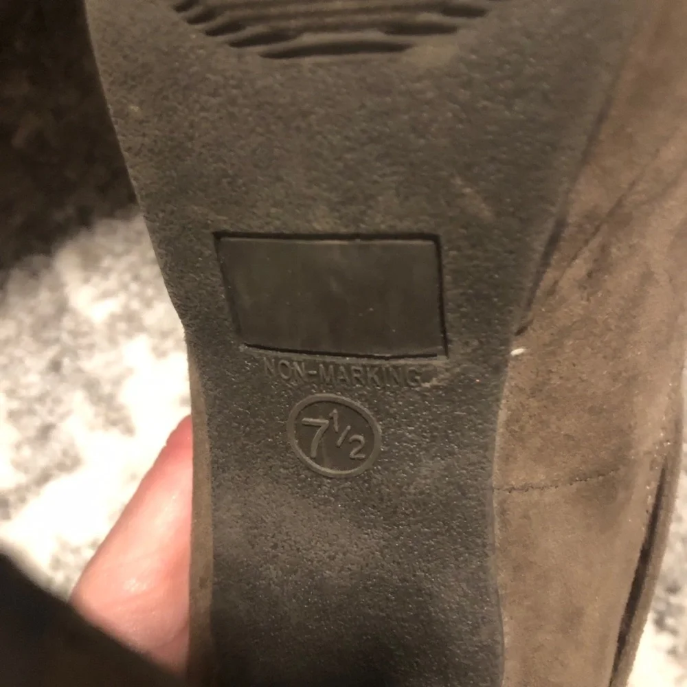 Mossimo Supply Co. Brown Suede Draped High Heel Ankle Booties